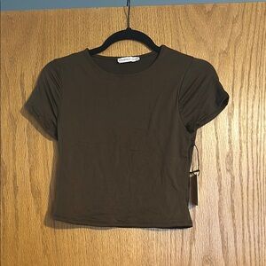 Sincerely Jules Brown Cropped Top